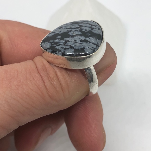 Snowflake Obsidian Ring - Picture 3 of 4